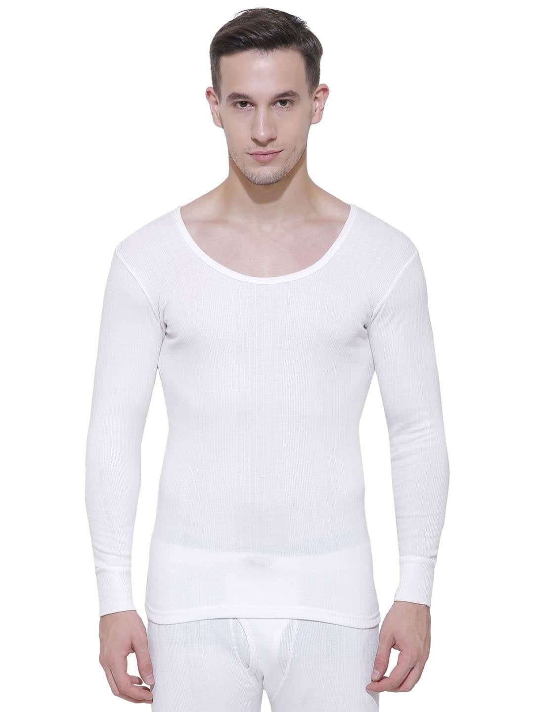 BODYCARE Mens Thermal Tops Round Neck Full Sleeves White-Pack of 1