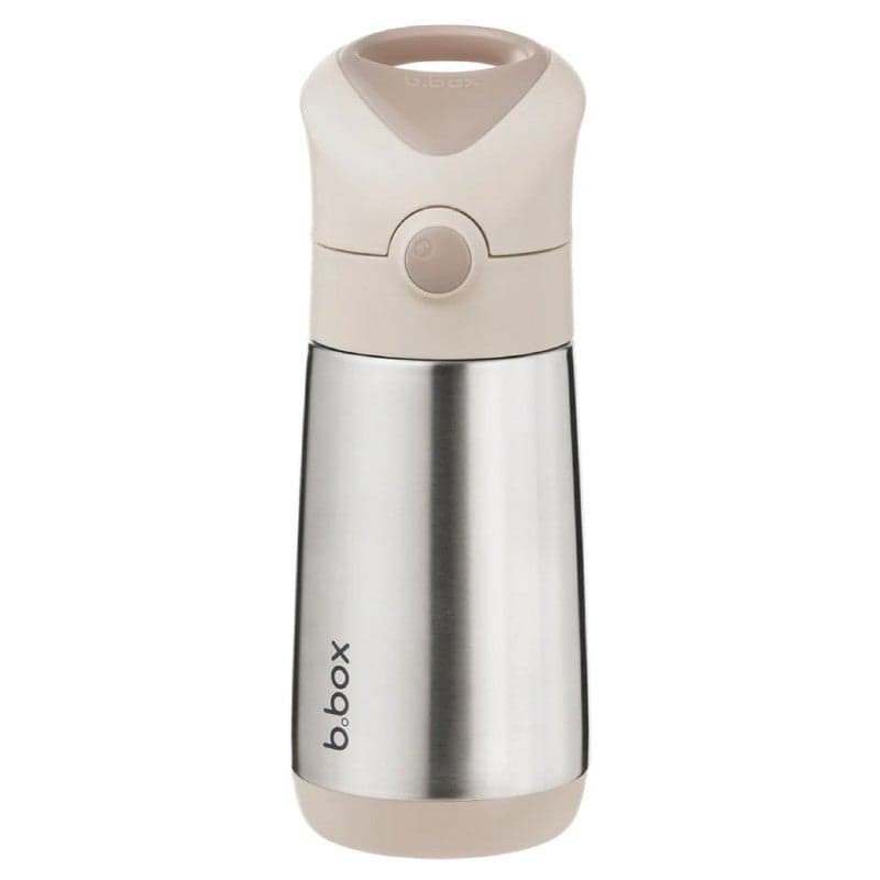 b.box Insulated Drink & Water Bottle | Insulated Double Wall Stainless Steel | Keeps Drinks Cold up to 8hrs, Warm up to 6hrs | 350ml/12(latte )