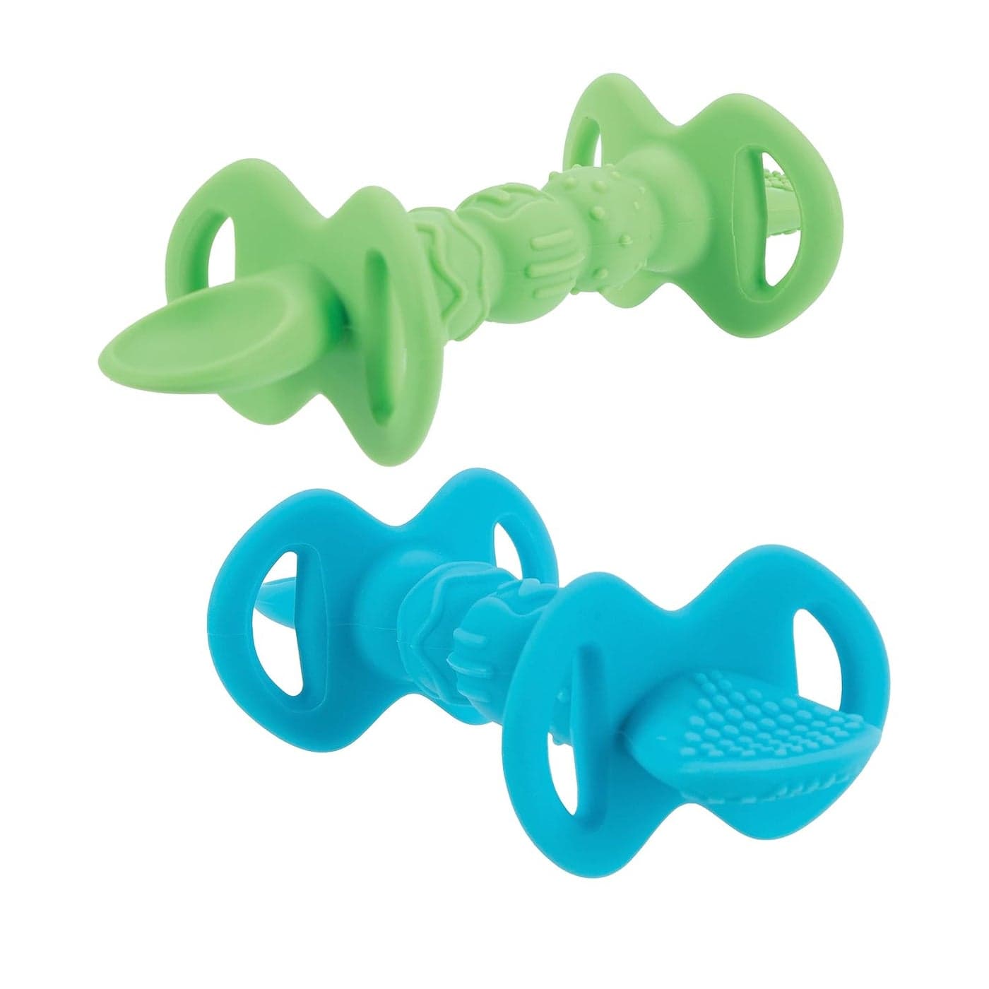 Nuby Dipeez 2 in 1 Silicone SpoonsDipper 2pk BlueGreen