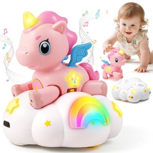 Duchong Baby Toy 612 Months Toys for 1 Year Old Girl Crawling Musical Unicorn Toys for Walking Toddler 1st Birthday Christmas Girls Gift