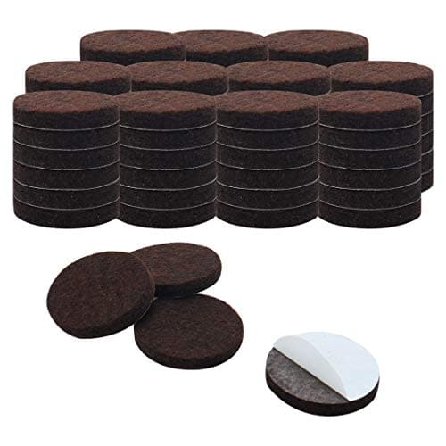 uxcell 70pcs Furniture Pads Round 3/4" Self-stick Non-slip Anti-scratch Felt Pads Floors Protector Dark Brown