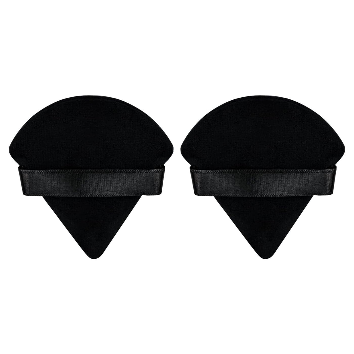 Flytianmy 2Pcs Triangle Powder Puffs Face Makeup Puff for Body Loose Powder Beauty Makeup Tool Black