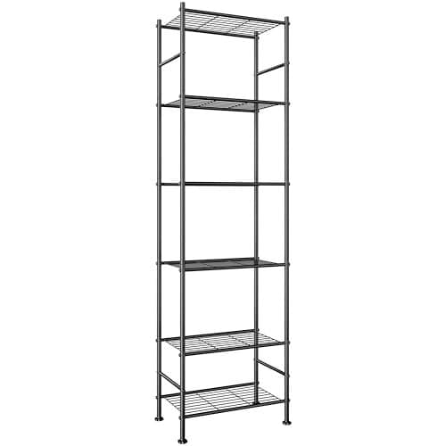 Abiglifty Storage Shelves, 6-Tier Metal Shelving, Closet Shelves with Adjustable Leveling Feet, Shelf Organizer for Kitchen, Pantry, Laundry