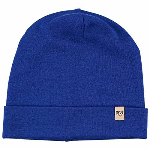 100% Merino Wool Cuff Beanie - Mens & Womens Warm Winter Hat - Watch Cap - Toque - Royal Blue