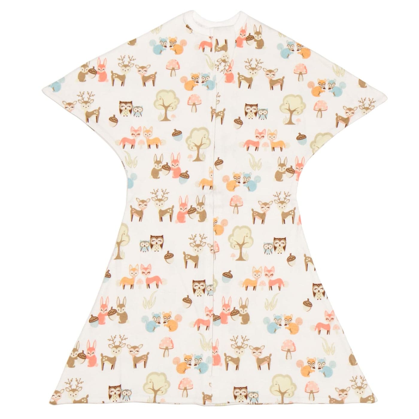SleepingBaby ZipadeeZip Transition Swaddle Cozy Baby Swaddle Blanket with Zipper Convenience Roomy Wearable Blanket for Easy Diaper Changes Woodlands Small 48 Month