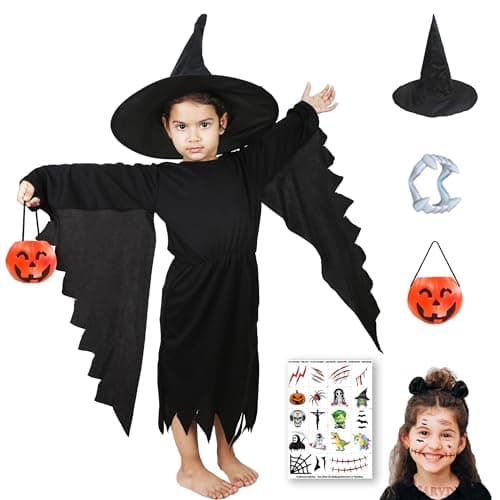 Sarvda Halloween Dress for boys girls kids and adults Bat Dress with Addons : 5 Years-6 Years,black,fabric