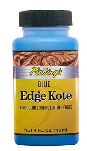 Fiebings Edge Kote 4 Fl Oz Blue for Coloring Leather Edges on Purses Bags Shoes Holsters Walletsetc
