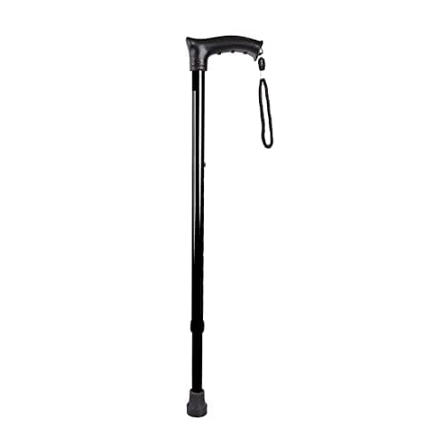 Dr. Care Premium Height Adjustable Hand Stick for Old People Petiant (Black)