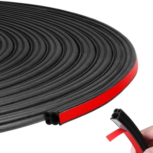 Car Door Seal Strip Universal Self Adhesive Car Door Seal Thickened Double Layer Rubber Automotive Weather Stripping for Cars Truck Rv Pickup SUV 525 Ft