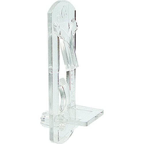 Prime-Line U 11301 Self-Locking Shelf Support Pegs, 5mm. Peg x 3/4 In. Shelf, Plastic (4 Pack), Clear