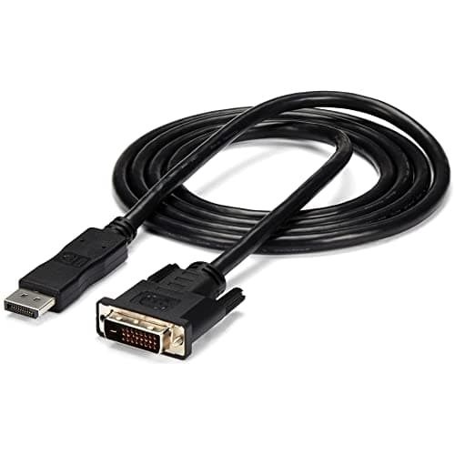 StarTech.com 6ft (1.8m) DisplayPort to DVI Cable, DP to DVI-D Video Adapter Converter Cable, Replaced by DP2DVI2MM6