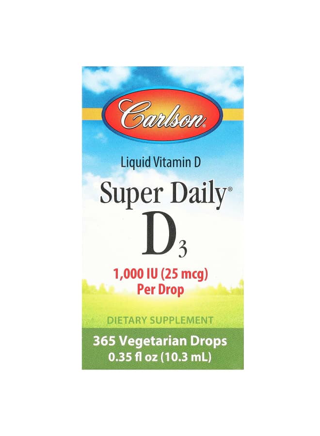 Super Daily® D3, 25 mcg (1,000 IU), 0.35 fl oz (10.3 ml)
