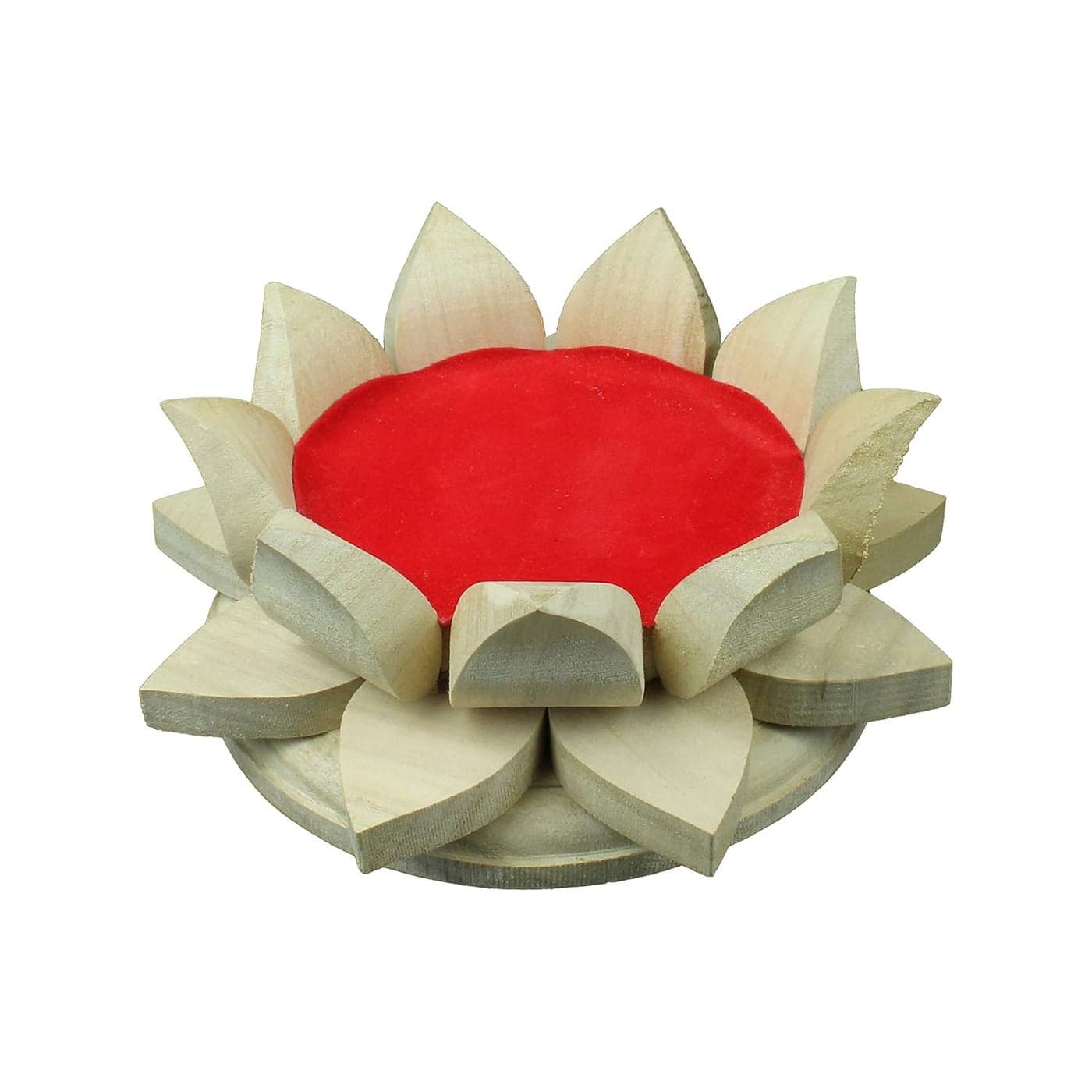 REMEDYWALA Wooden Lotus Kamal Aasan Keep in Pooja Room 35in Idol