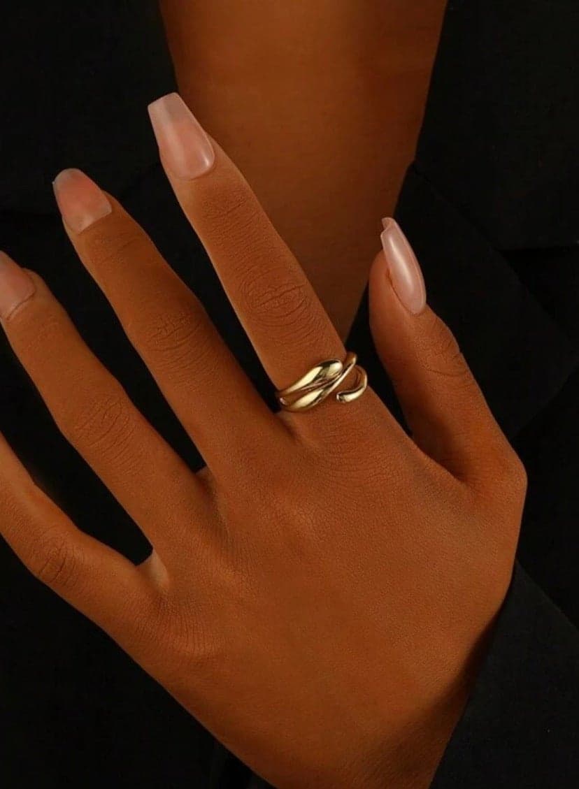 18k Gold Plated Stainless Steel Ring For Women