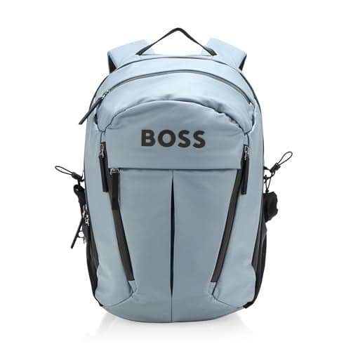 BOSS, Stormy Bold Logo Backpack, ice grey, One Size