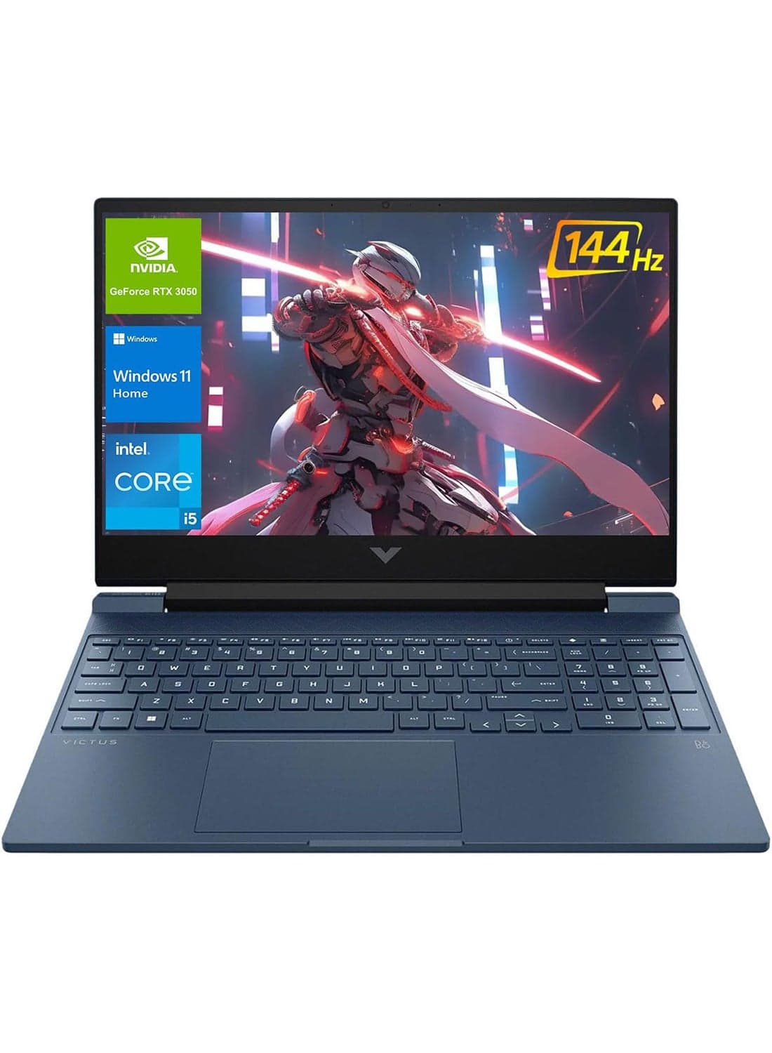 Victus Gaming (Upgraded Version) Laptop With 15.6-Inch FHD Display, Core i5-12450H Processor/8GB RAM/1TB SSD/4GB NVIDIA GeForce RTX 3050 Graphics Card/Windows 11 Home English Performance Blue