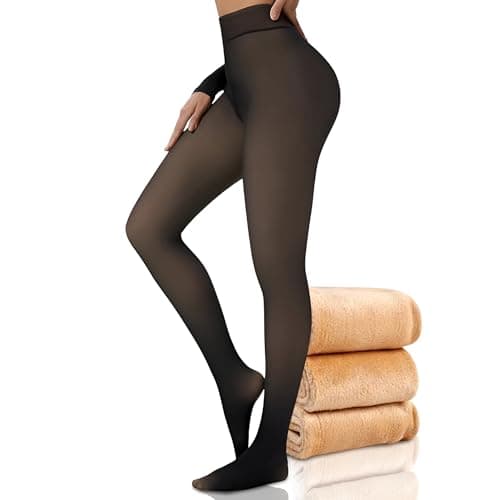 RARECARE Stockings for Girls | Dual Tone Winter Warm Thermal Fleece | Thermal Wear for Women Set | Waist Size : 26 to 34 | Stretchable | Upto 0 DEGRE Celsius | 1 Year Warranty of Fabric | Black