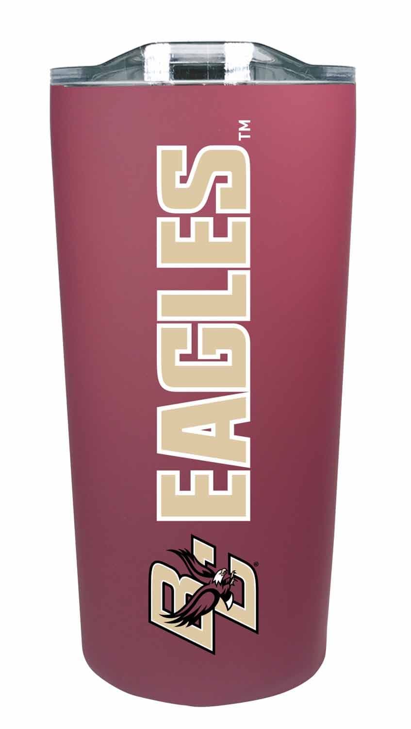 Campus Colors NCAA Stainless Steel Tumbler perfect for Gameday 18 oz Double Walled Keeps Drinks Perfectly Insulated Boston College Eagles Maroon