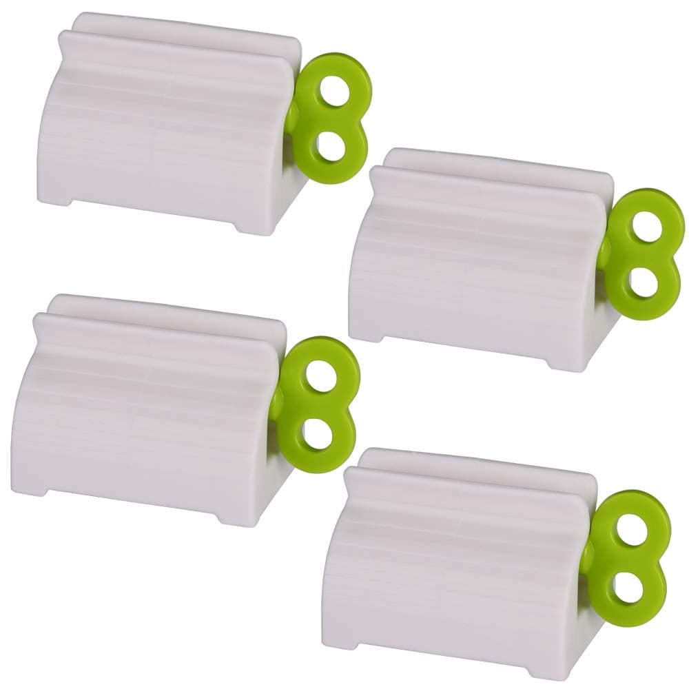 Toothpaste Tube Roller Manual Squeezer Tool Toothbrush Squeezer Clip Holder Stand Winder by XYKEEY Green