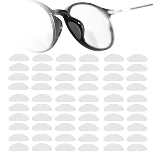 NEPAK 30 Pairs Eyeglass Nose Pads,Eye Glasses Nose Pads Non Slip,Silicone Nosepads for Glasses, Sunglasses, and Eye Wear(Clear,1mm)