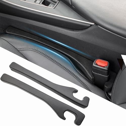 Uootill Car Seat Gap Filler Set of 2Seat Gap Organizer No Drop Seat Guard2025 New Car Seat Side Gap Filler Organizer Drop Seat Guards for Cars Black 2Pcs