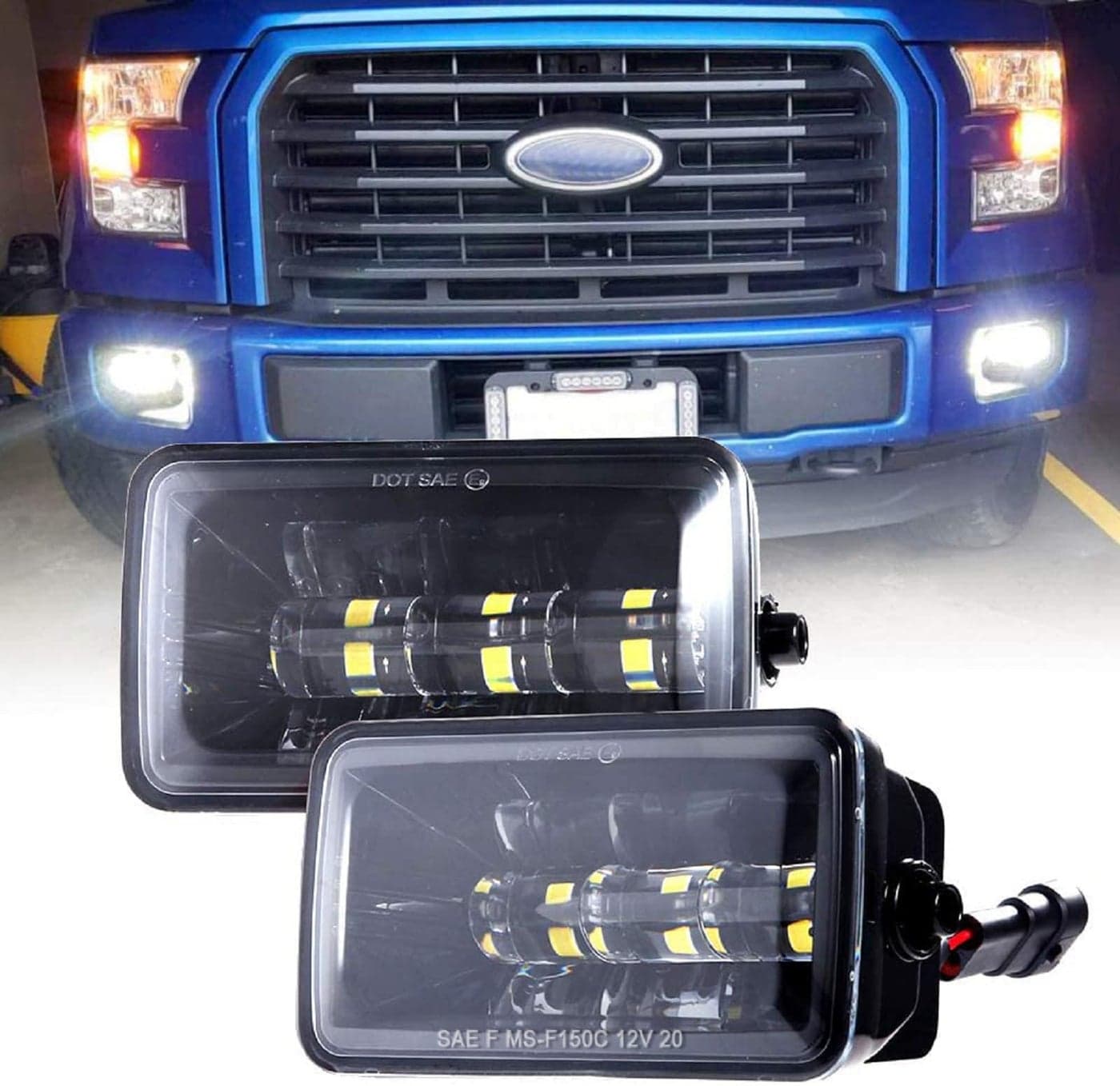 BICYACO Upgrade LED Fog Lights for 20152020 Ford F150 4 Inch LED Fog Light Assembly Kit36W Waterproof Bumper Lamps Set1 Pair