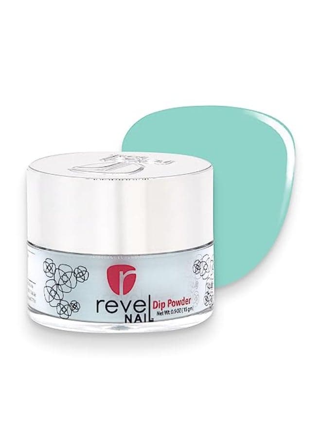 Revel Nail Dip Powder Blue Powder Dip Nail Polish Chip Resistant Dip Nail Powder with Vitamin E and Calcium DIY Manicure Bliss