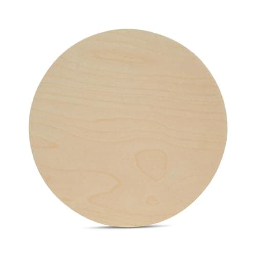 Borowood 18-Inch Birch Wood Round - 1/4” Thick Plywood Circle for Crafts, Signs, Painting, Laser Cutting - 1 Pack - Made in USA