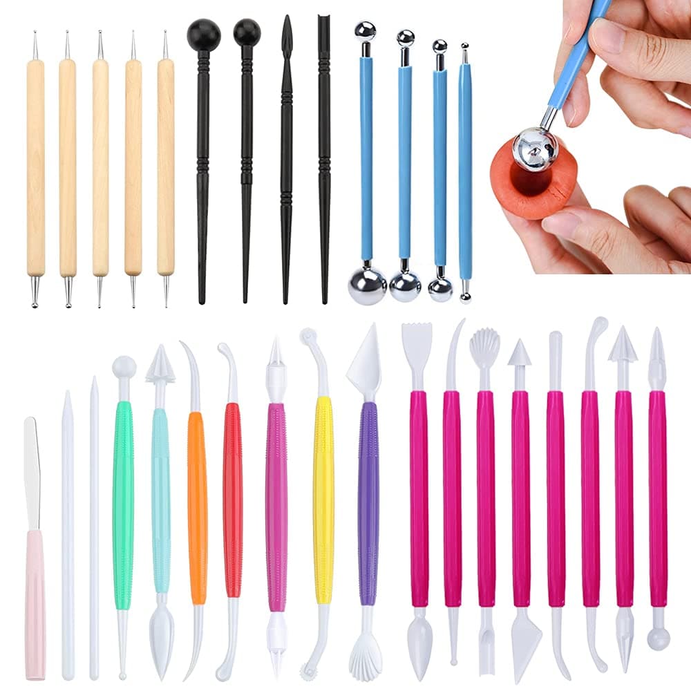 31 Piece Fondant Cake Modelling Tools Cookie Sculpting Decoration Sets Polymer Clay Tools Baking Accessories