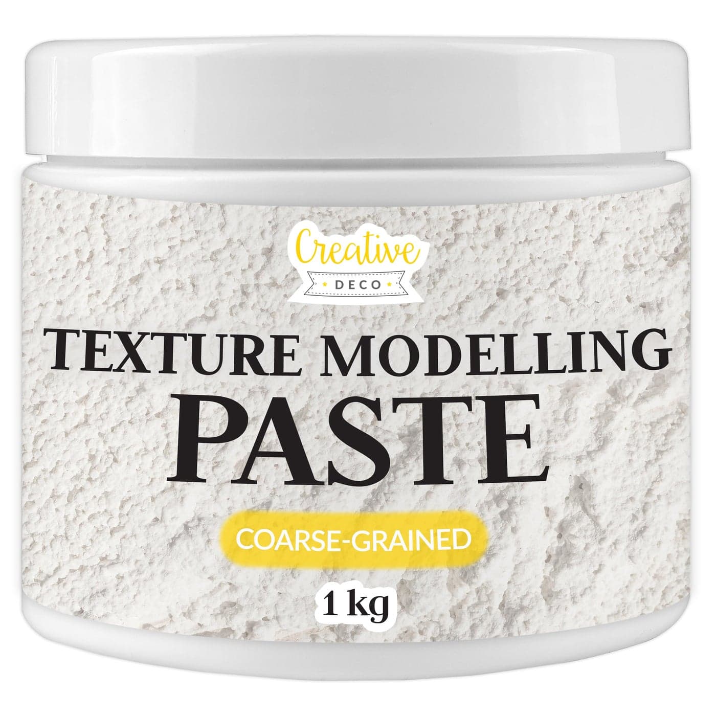 Creative Deco Modelling Paste Thick Coarse Paste 1 kg White Paste Texture Paste Acrylic Paint Structural Paste Medium for Art Project DIY 3D Effect Structure Texture