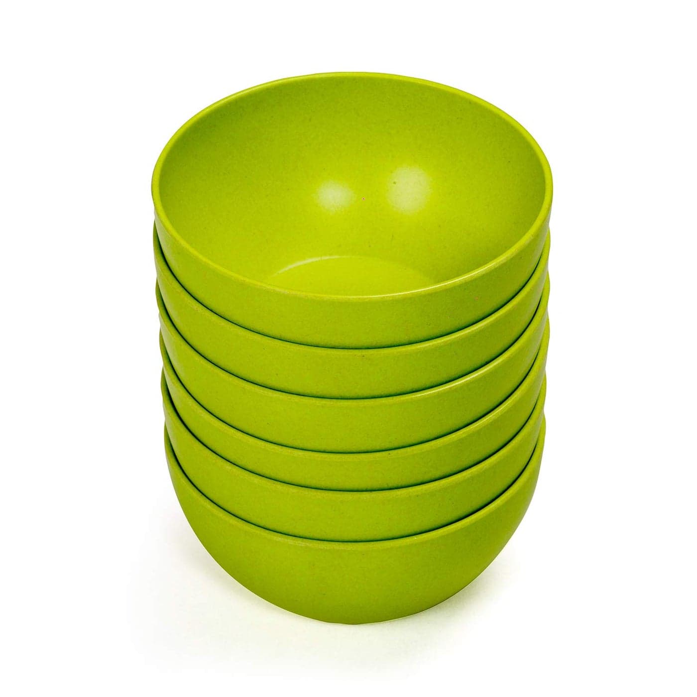 Decor EcoLite Bamboo EcoFriendly Non Toxic Reusable Dishwasher Safe Solid Bowl Set Lime Citrus 6 Pieces
