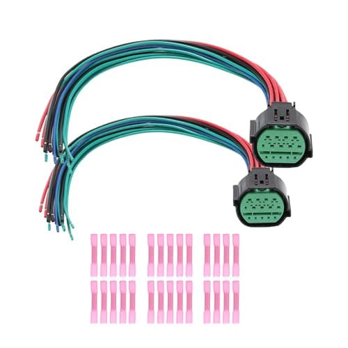 2 Pcs 14 Pin Headlight Connector Wiring Harness Pigtail Plug for 20182021 Kia Optima Forte Sorento Sportage Rio Hyundai Elantra Sonata Veloster Tucson Palisade Replaced OE 11410653 GL30114021