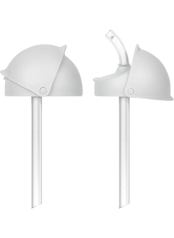 Boon NURSH Silicone Straw Conversion Top, Straws for NURSH Baby Bottles, 2-Pack,2 Count (Pack of 1)