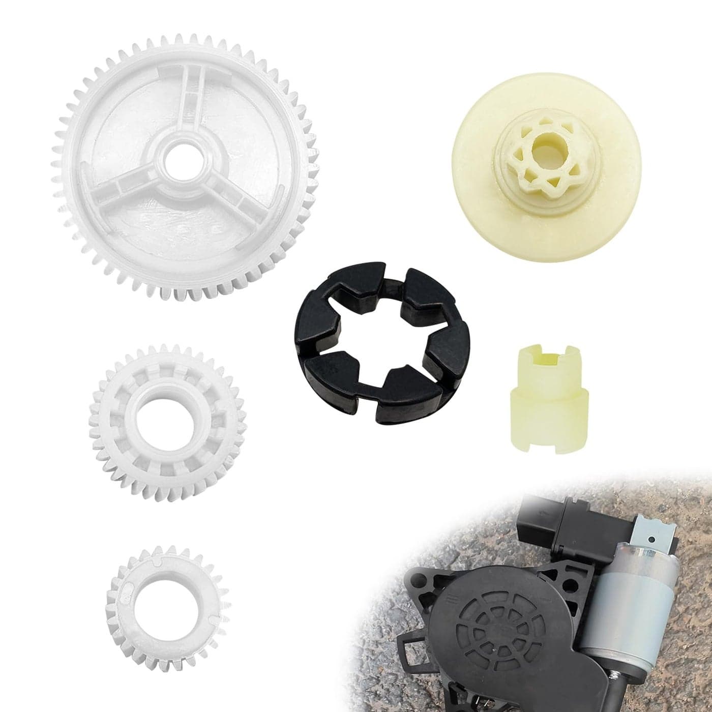 SYudwen 6Pcs Power Window Motor Gears Window Glass Lifting Regulator Power Window Motors Gear Lift Regulator Repair Kit Compatible with Mazda 3 5 6 CX7 CX9 RX8