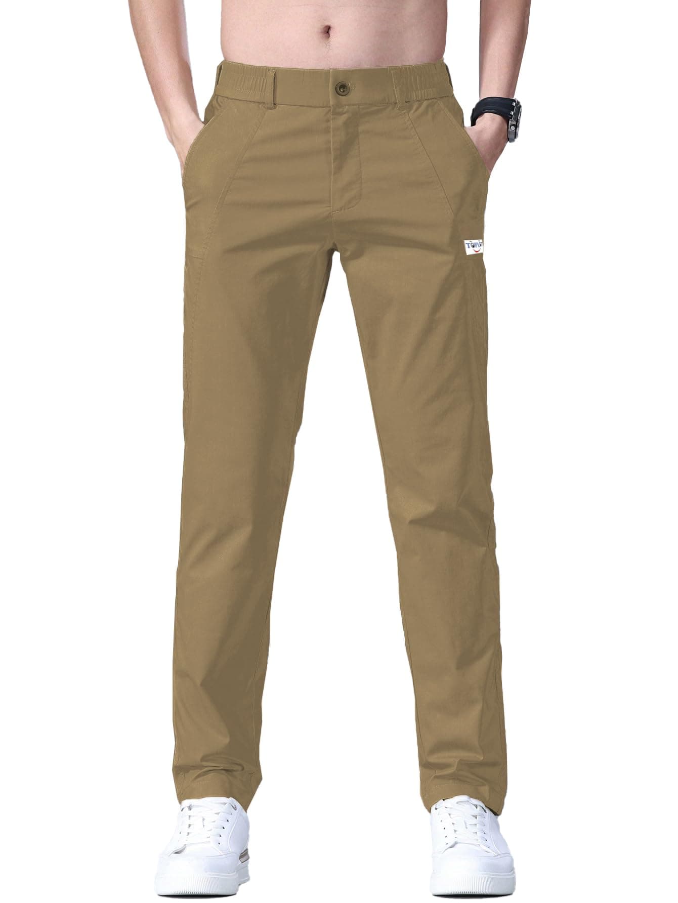 TOPLOT Men's Regular Casual Trouser (Pant-5188-Gold-36)