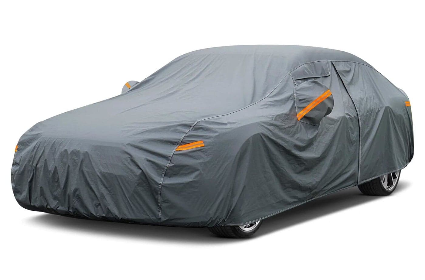 GUNHYI 16 Layers Car Cover Waterproof All Weather Heavy Duty Outdoor Car Cover Universal Fit Sedan Toyota Camry Tesla Model 3 Honda Accord Nissan Altima Kia K5Stinger Hyundai Sonata etc
