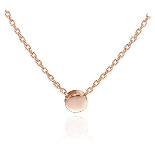 S.Leaf Gold Dainty Choker Necklace for Women Sterling Silver Mini Circle Ball Tennis Gold Plated Pendant Necklaces Best Friend Birthday Gifts for Women Trendy Sister Mom Wife Womens Her Friend Party