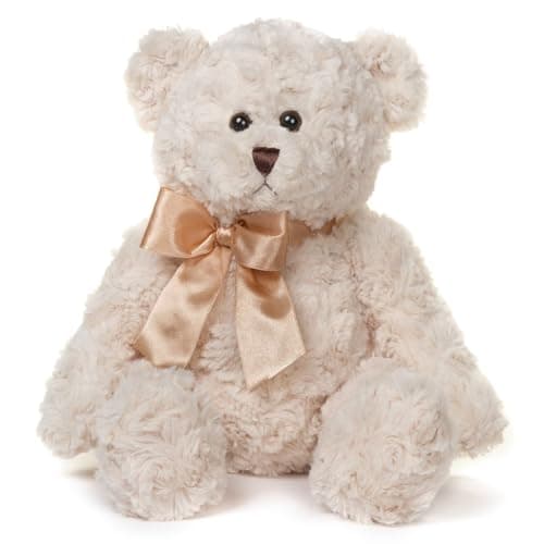 Bearington Huggles, 16 Inch Creamy White Teddy Bear Stuffed Animal, Makes a Great Gift for Birthday, Anniversary, Holiday, or Graduation