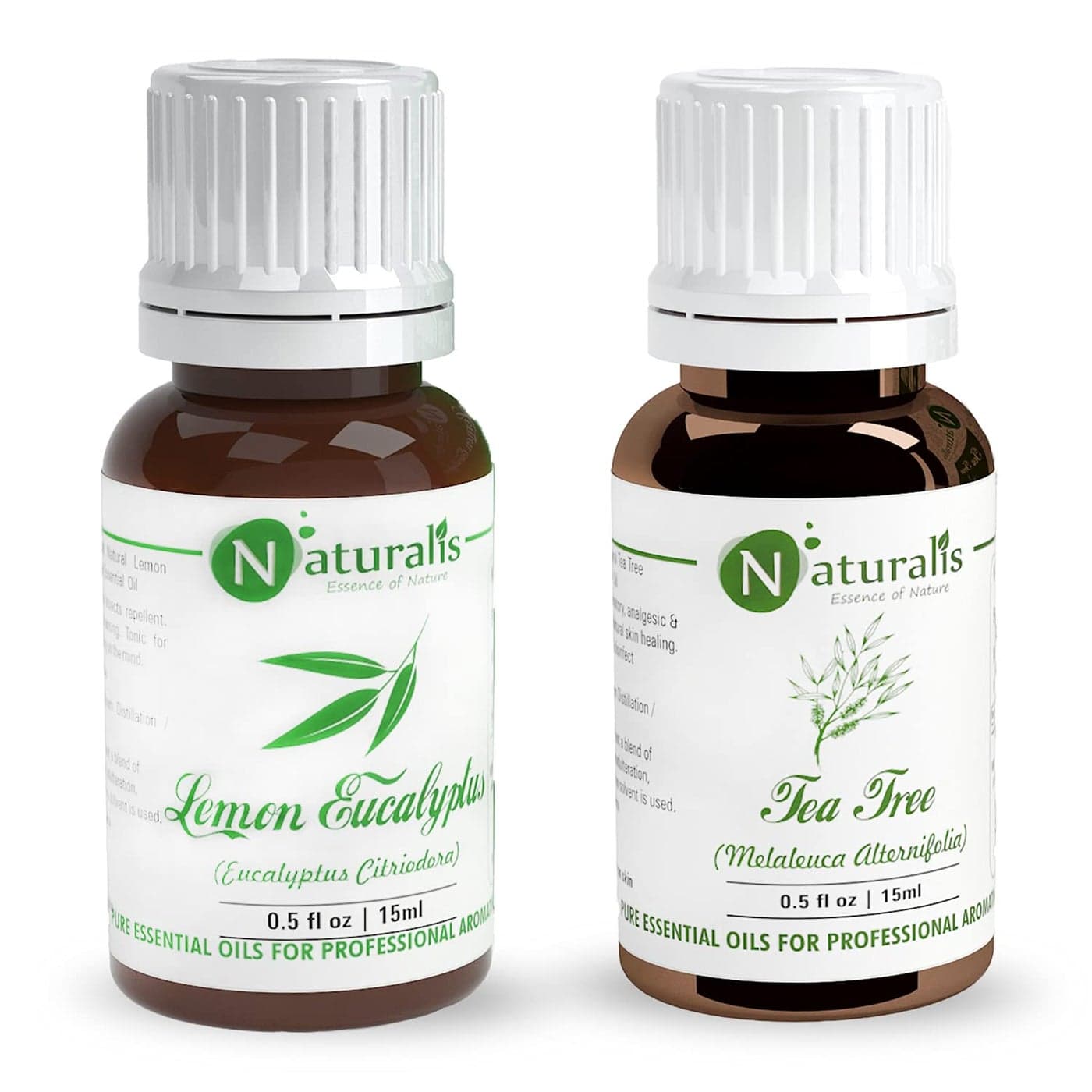 Naturalis Essential Oil Gift Pack of 215ml Lemon Eucalyptus Oil Tea Tree Oil