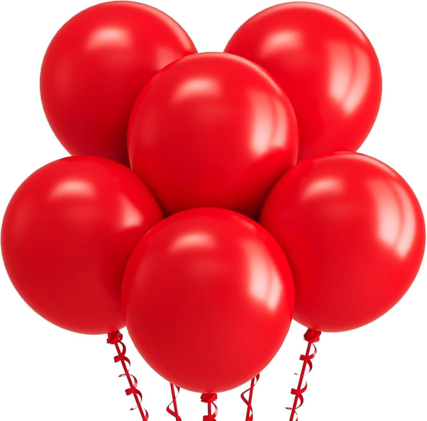FI - FLICK IN 5 Pcs Big Jumbo Red Balloon for Themed Birthday Decoration Giant Large Latex Balloons for Photo Shoot, Wedding, Baby Shower, Birthday Party (Pack of 5)