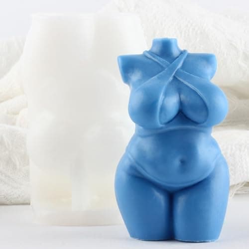 XIAOSHUI 3D Woman Body Candle Molds Body Candle Molds Human Body Silicone Mold for Candle Making Resin Aromatherapy Gypsum Wax Clay Craft