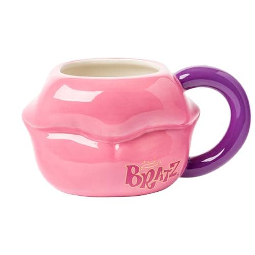 Silver Buffalo Bratz Lips Ceramic 3D Sculpted Mug, 20 Ounces