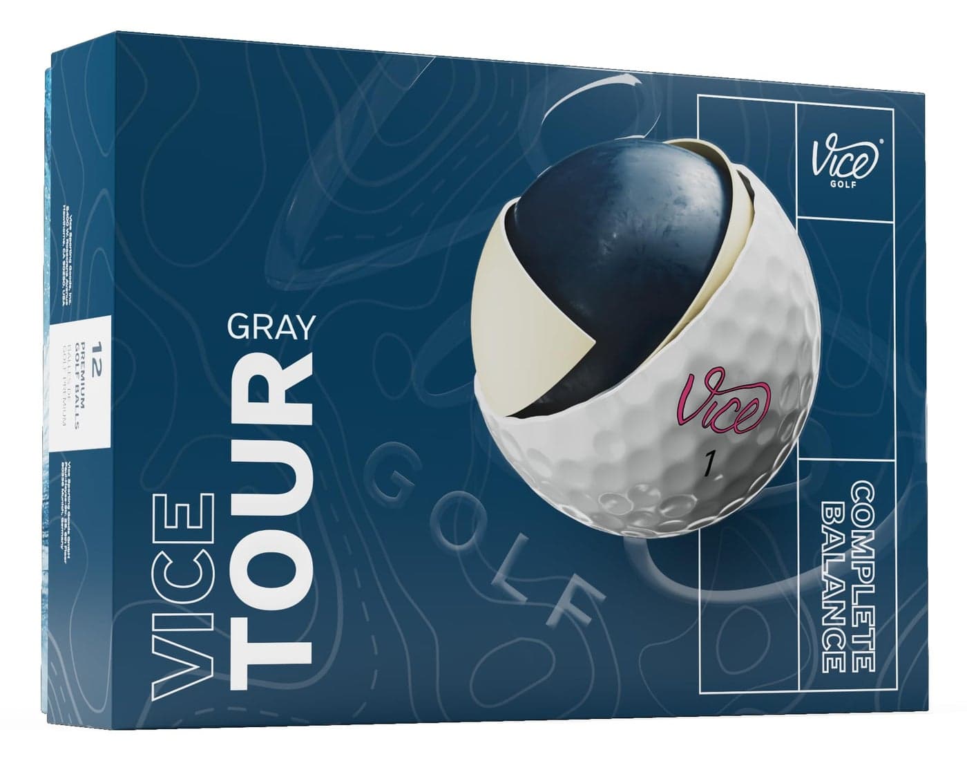 Vice Tour Golf Balls (Generation 3, Gray)