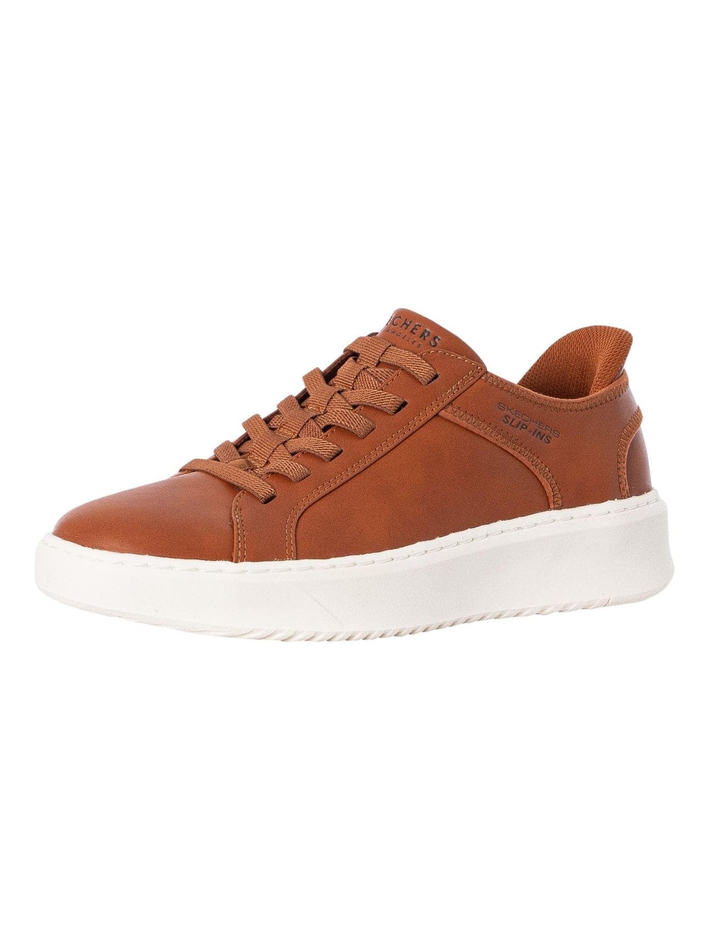 Skechers Mens Court Break - Double Vented Brown Slip-ins Sneaker,UK 6(US 7)