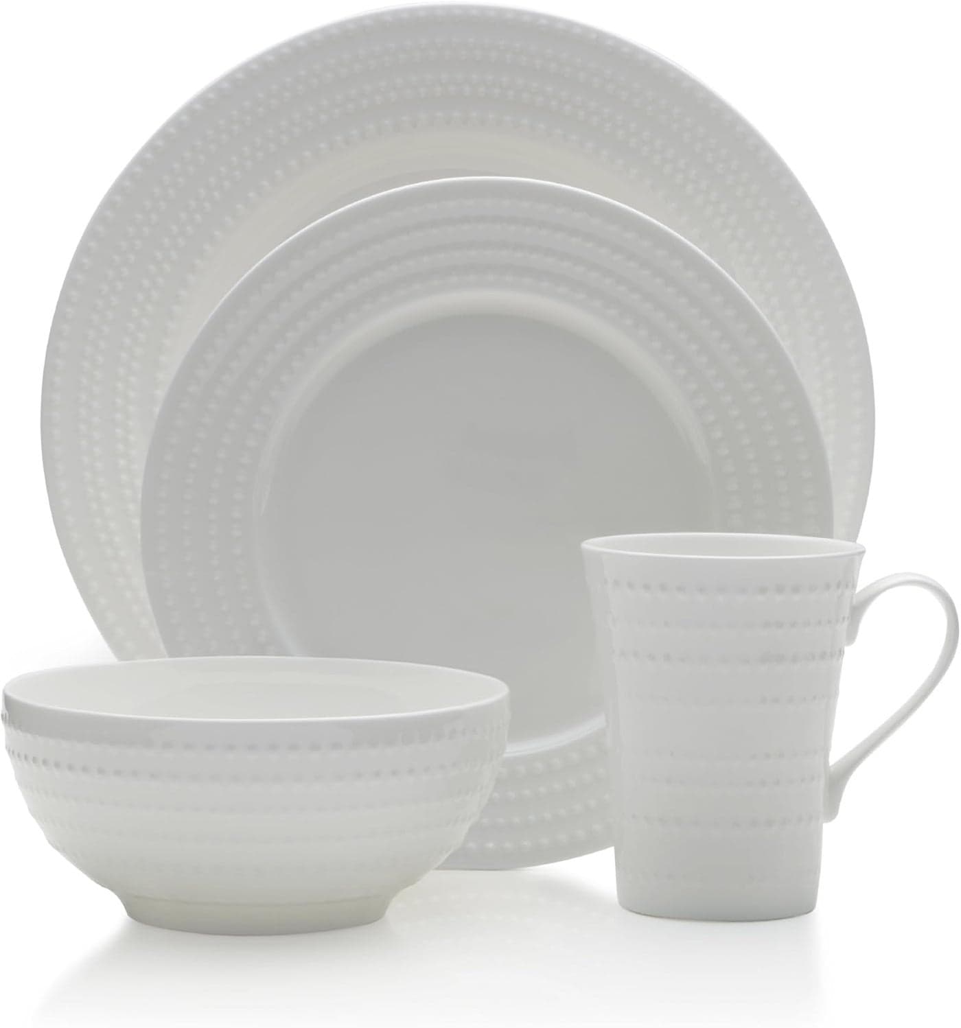 Mikasa Nellie 16 Piece Dinnerware Set Service for 4 White