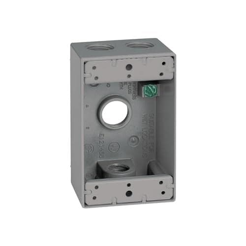 Sigma Electric, Gray Count (Pack of 1) Sigma Engineered Solutions, 14251 1/2-Inch 4 Hole 1-Gang Box