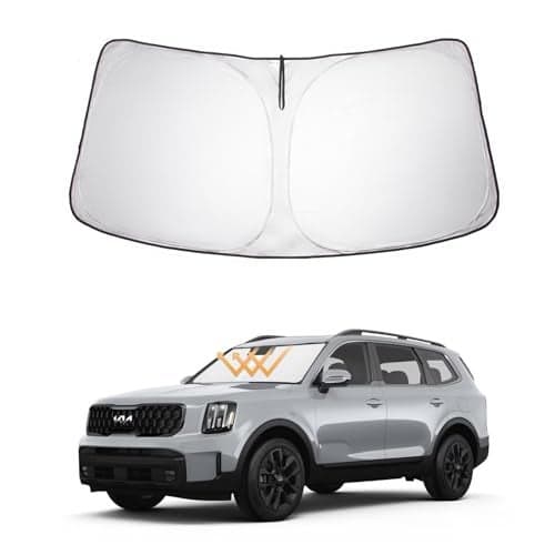 Proadsy 2025 Upgrade Front Windshield Sun Shade Foldable Sunshade Protector Custom Fit 2025 2024 2023 2022 2021 2020 Kia Telluride Accessories