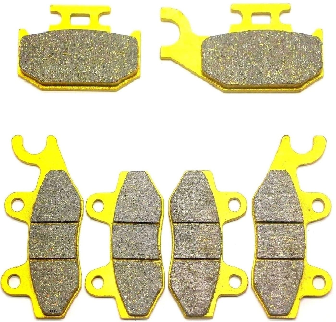Master Chen Front Rear Brake Pads Brakes for Yamaha Rhino 660 YXR 660 2004 2005 2006 2007 / Raptor 700 YFM700 R 2006 2007 2008 2009 2010 2011 2012 / Rhino 450 YXR450 2006 2007 2008 2009 MC0004