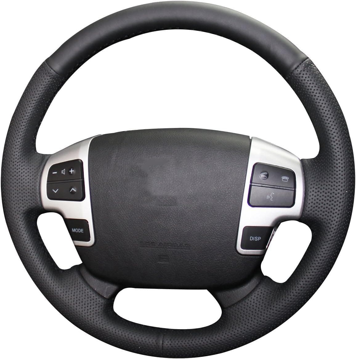 Loncky Genuine Leather Auto Custom Steering Wheel Covers for Toyota Land Cruiser 2008-2015 / Toyota Tundra 2007 2008 2009 2010 2011 2012 2013/ Toyota Sequoia 2008 2009 2010 2011 2012 2013 Accessories