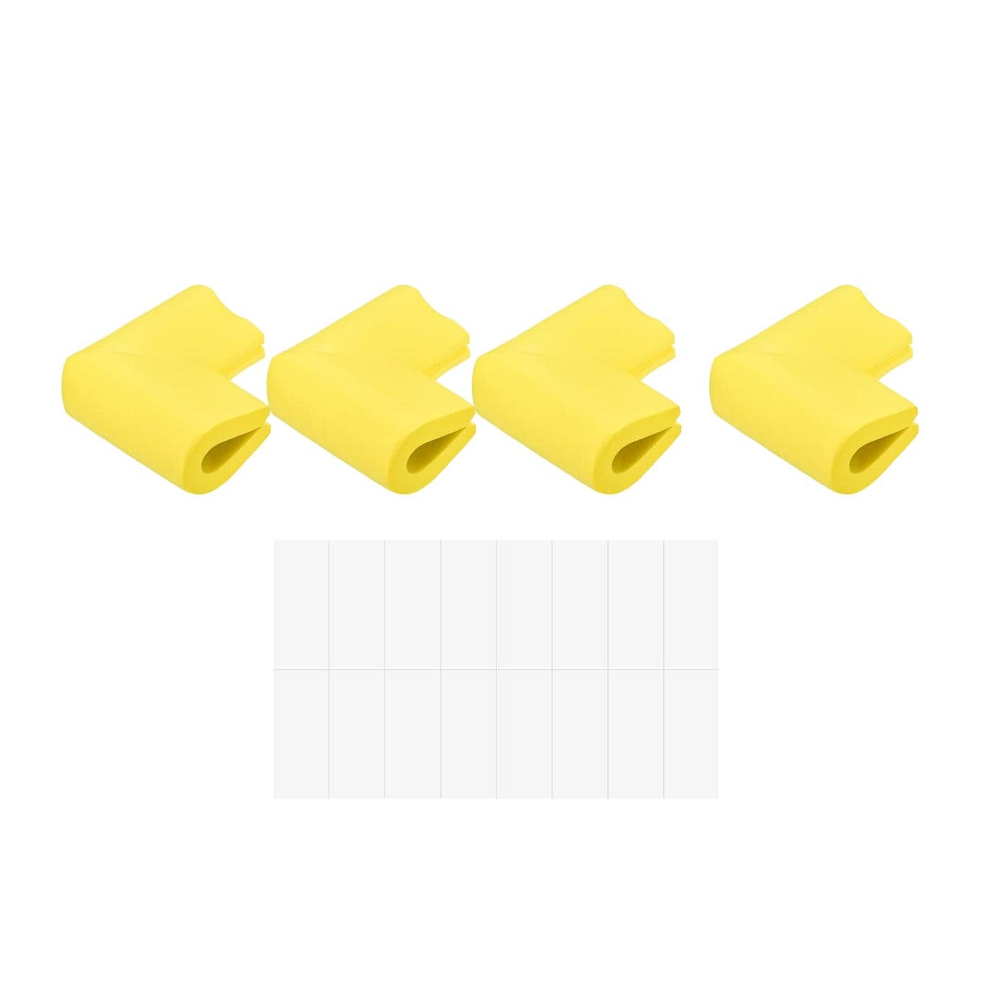 uxcell Corner Guards Edge Protectors 4Pack U Foam Safety Bumper W SelfAdhesive Tape Furniture Corner Table Edge Guard 216x138x0315 Yellow